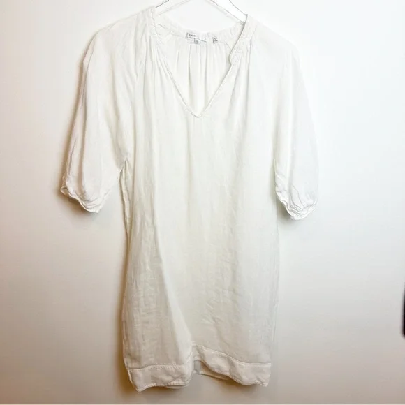 Vince | Dresses | Vince White 0 Linen Tunic Dress | Poshmark
